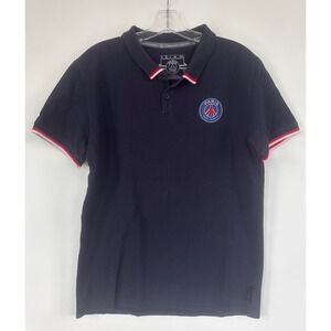 Paris Saint-Germain PSG Polo Shirt Mens Medium Navy Blue Pique Soccer Football